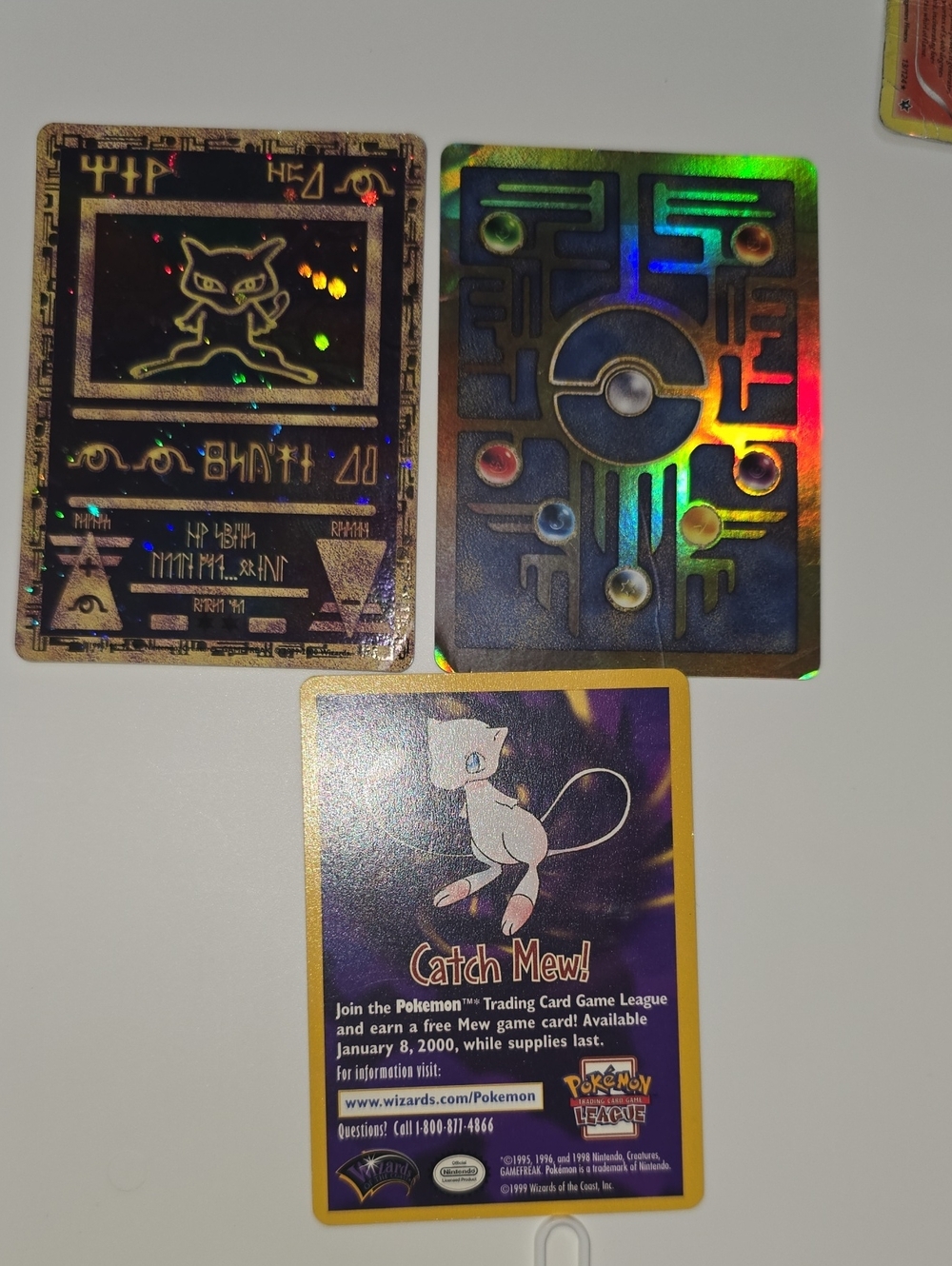 Mew Promo Trading Cards- Purple & Gold Holographic